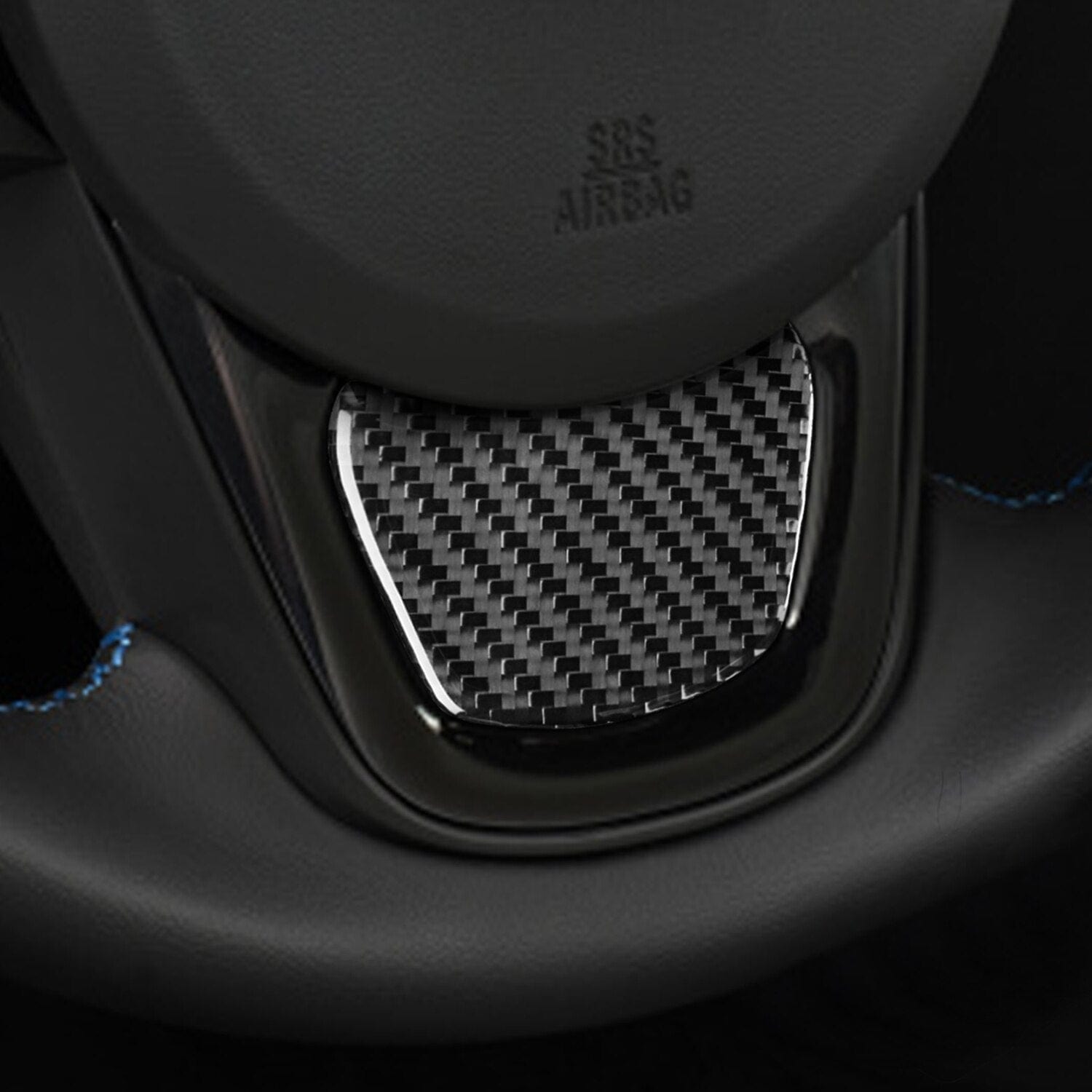 Carbon Fiber Interior steering wheel chin cover Toyota Supra 2019-2022.